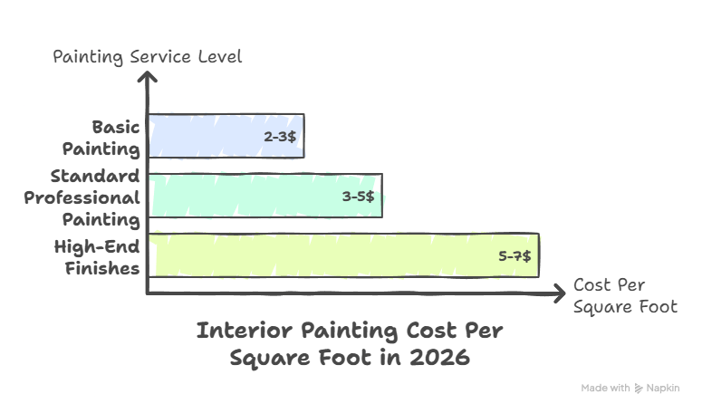 Interior Painting Cost Per Square Foot