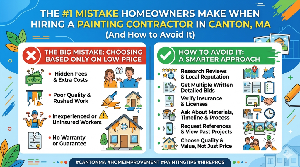 The #1 Mistake Homeowners Make When Hiring a Painting Contractor in Canton, MA (And How to Avoid It)