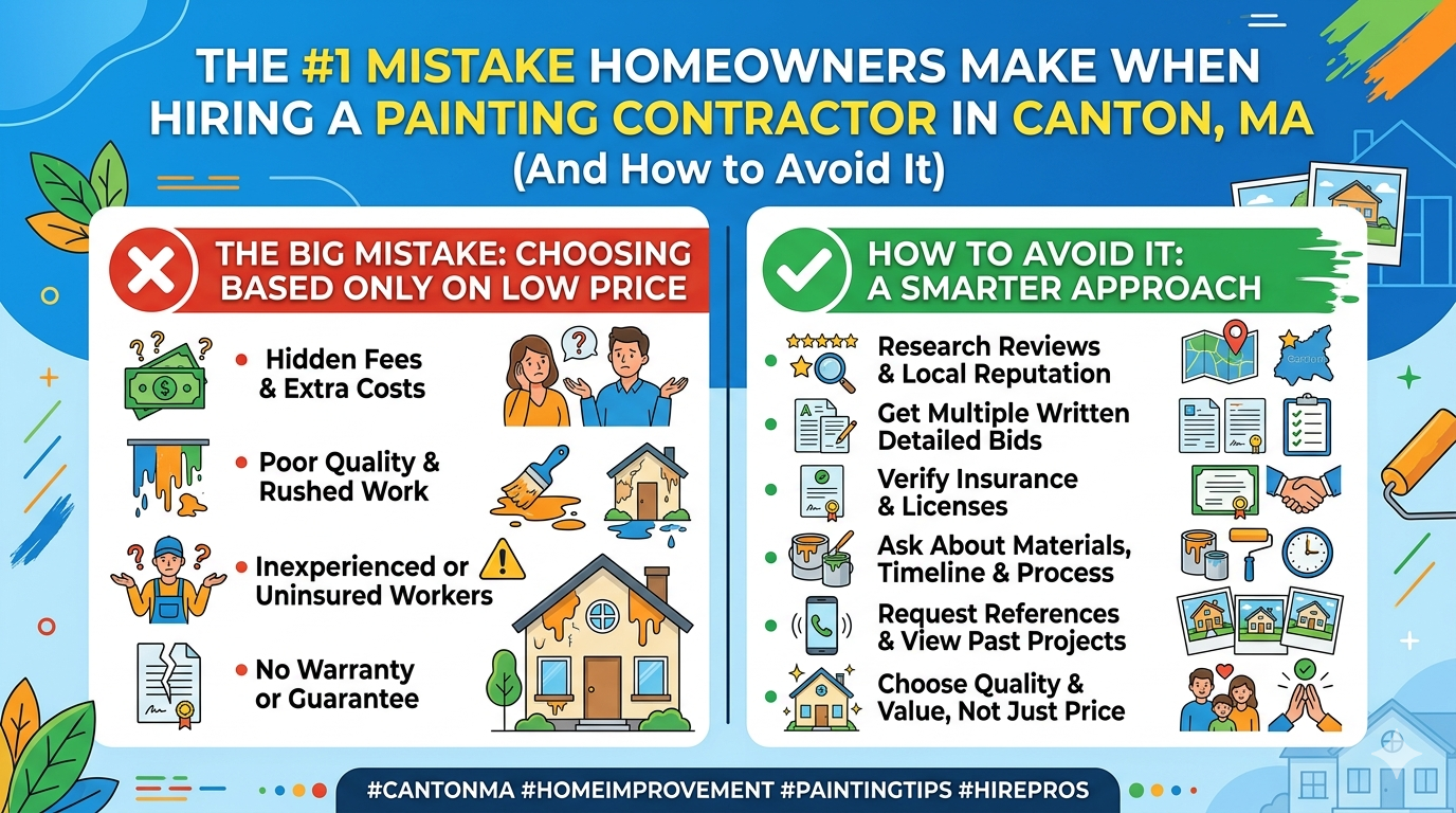 The #1 Mistake Homeowners Make When Hiring a Painting Contractor in Canton, MA (And How to Avoid It)