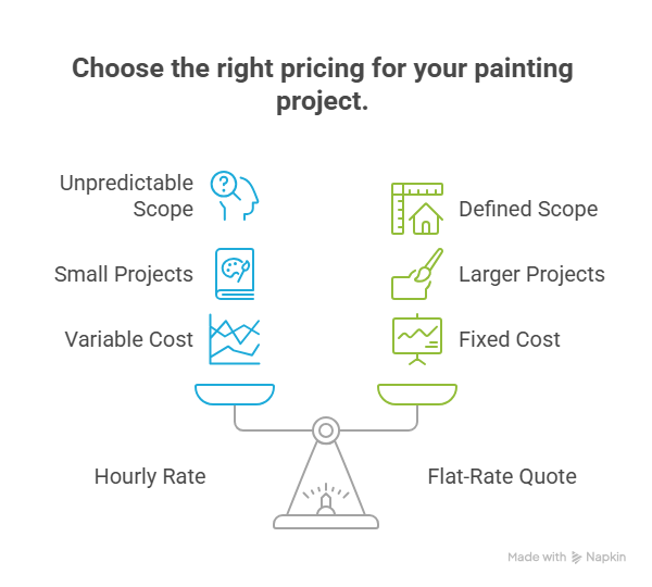 Hourly Rate vs. Flat-Rate Painting Quote